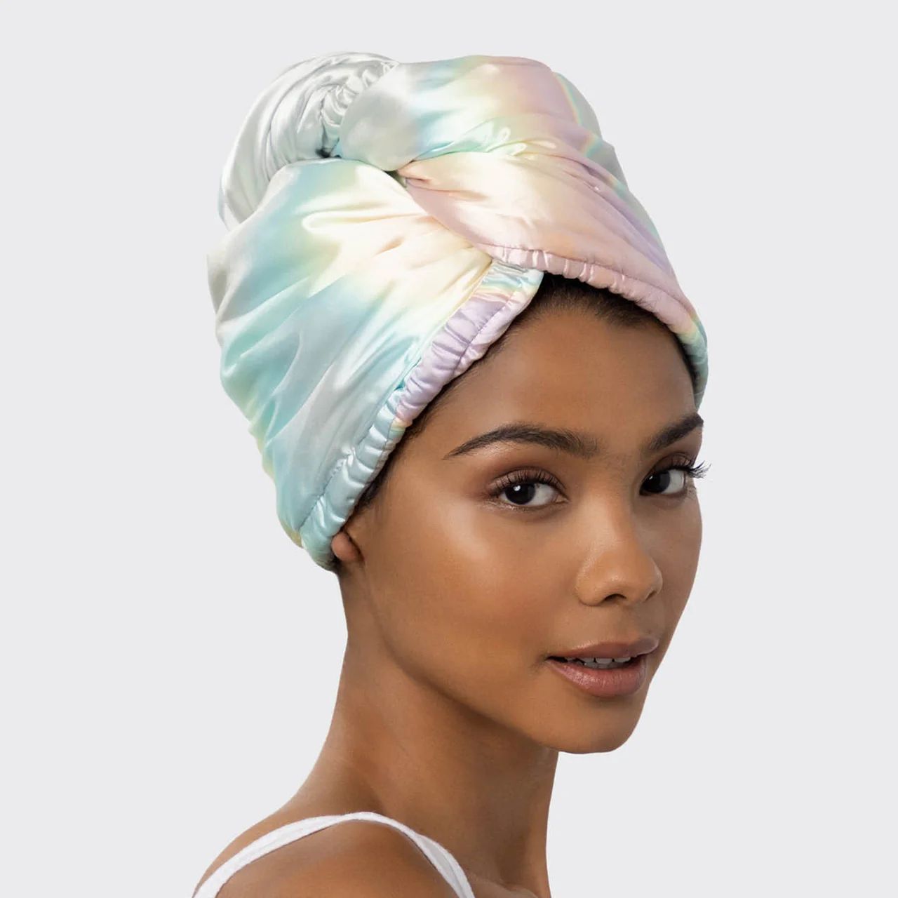 Satin-Wrapped Hair Towel - Aura | Kitsch