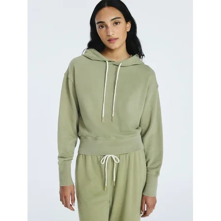 Free Assembly Women’s and Women s Plus Cropped Pullover Hoodie Sweatshirt Sizes XS-4X | Walmart (US)