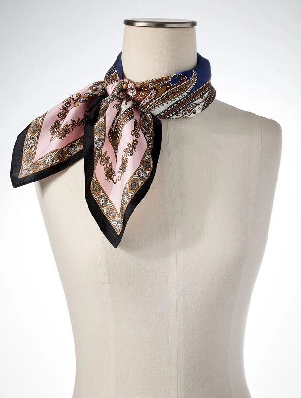 Paisley Sky Square Scarf | Talbots
