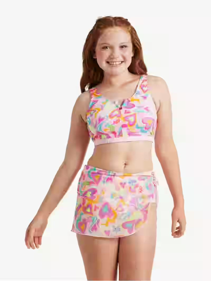Justice Care Bears 3-Piece Bikini with Cover Up Skirt Swimsuit, Sizes 5-18 - Walmart.com | Walmart (US)