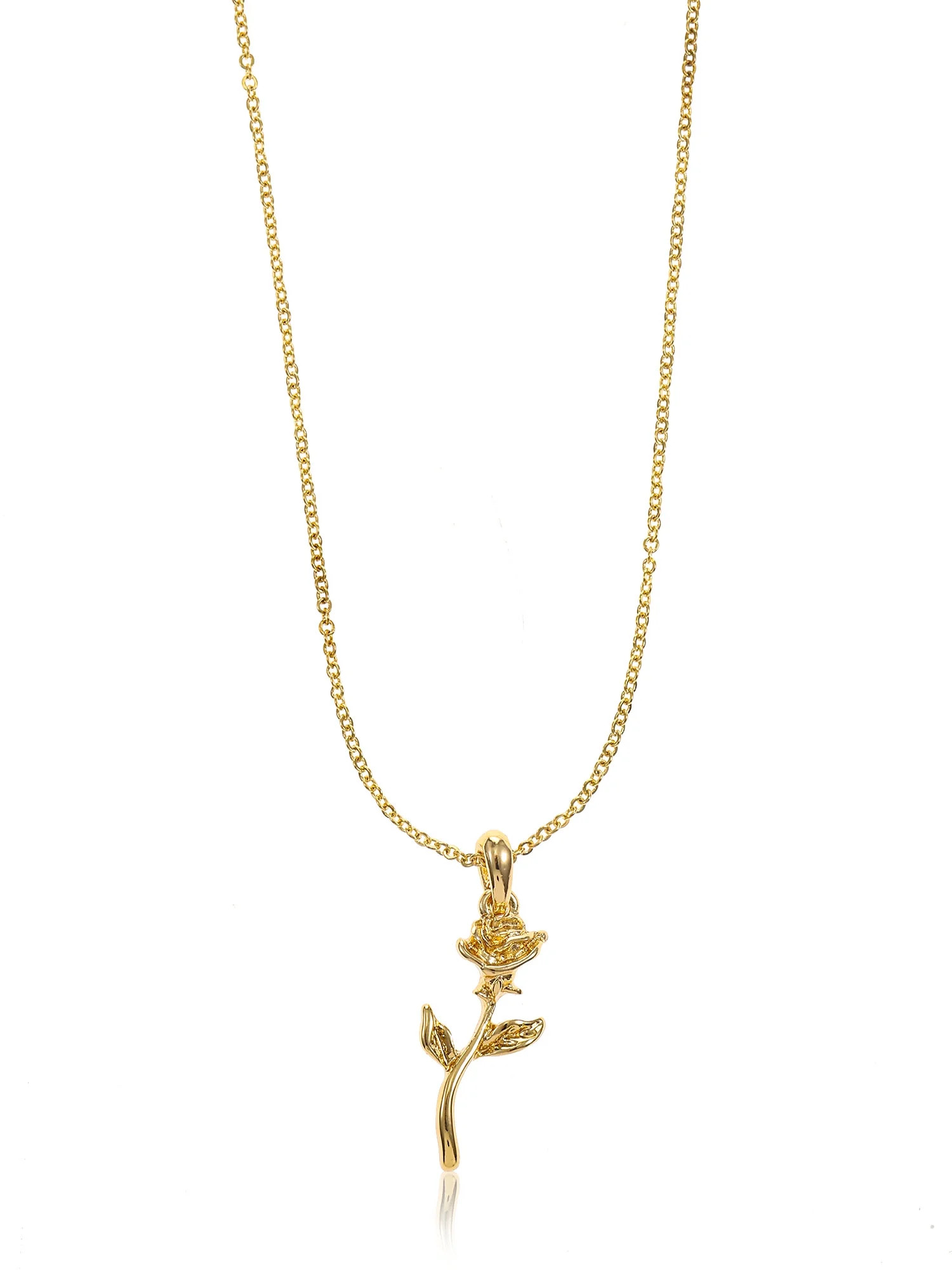 Women's Gold-tone Rose Pendant Necklace, 1 Piece | Walmart (US)