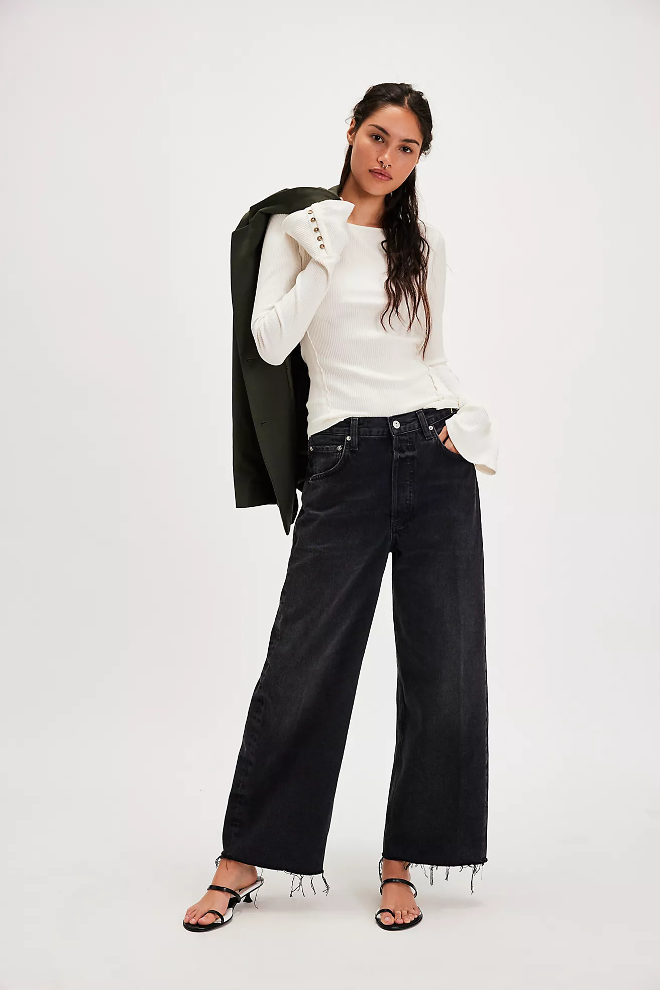 Citizens of Humanity Ayla Raw Hem Crop Jeans | Free People (Global - UK&FR Excluded)
