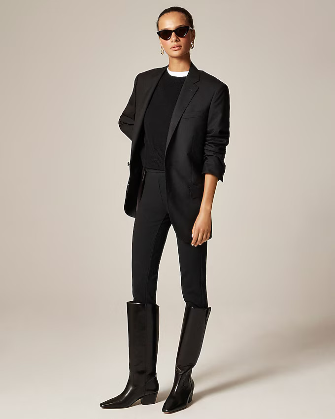 New Piper square-toe knee-high boots in leather | J. Crew US