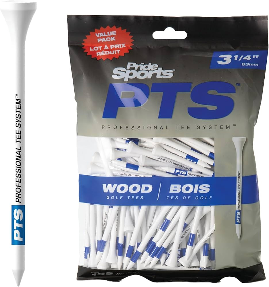 PrideSports PTS Wood Golf Tees | 135 Count, 3-1/4 Inch | #1 Wood Tee on Tour | Best for Drivers &... | Amazon (US)