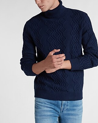 Cable Knit Turtleneck Sweater | Express