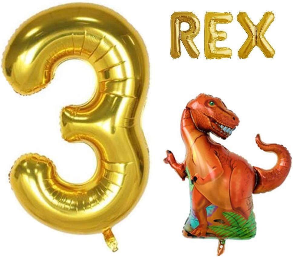 Huge 3 Rex Balloon Set Three Year Old Birthday Dinosaur Party Dinosaur Theme Decor 3 Year Old Cel... | Amazon (US)