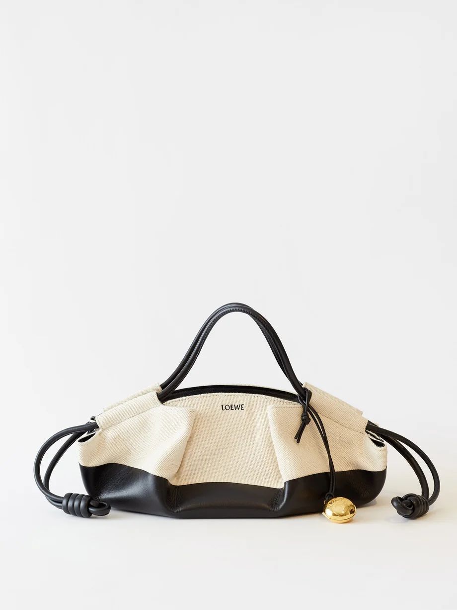Paseo small leather and canvas handbag | LOEWE | Matches (UK)