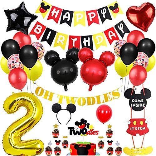 Danirora Mickey Oh Twodles Party Decorations, Mickey Mouse 2nd Birthday Party Packs for Kids Mickey  | Amazon (US)