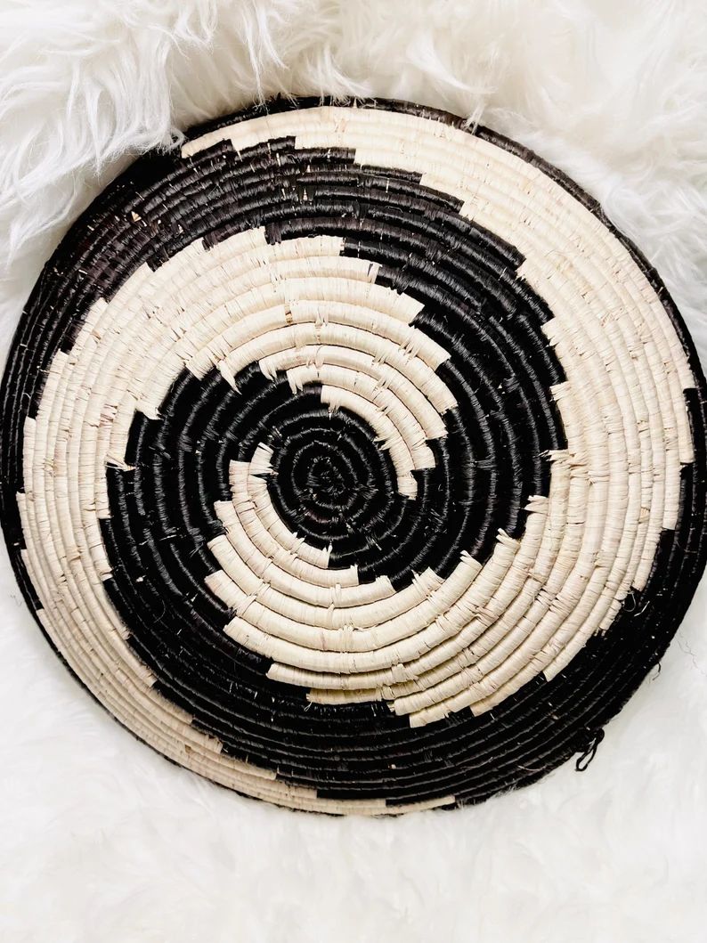 Boho Wall Decor Decorative Basket Raffia Basket Handmade | Etsy | Etsy (US)