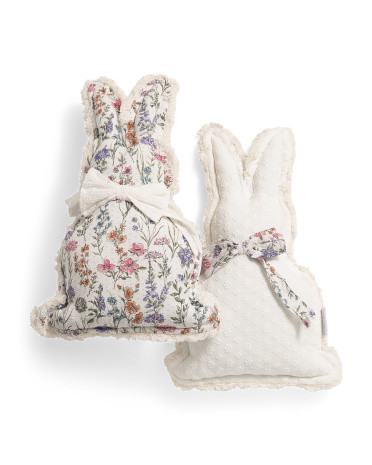 2pk 9x18 Printed Eyelet Bunny Pillows | TJ Maxx