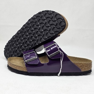Birkenstock Arizona Plum Purple Birko Flor Patent Narrow Width Women Size 7 New | eBay US