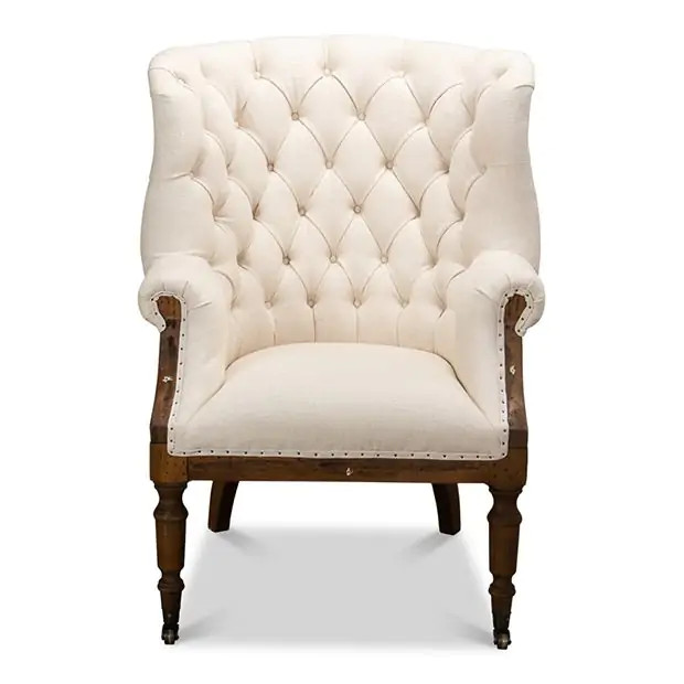 Tufted Deconstructed Armchair | SHIPS FREE | Antique Farm House