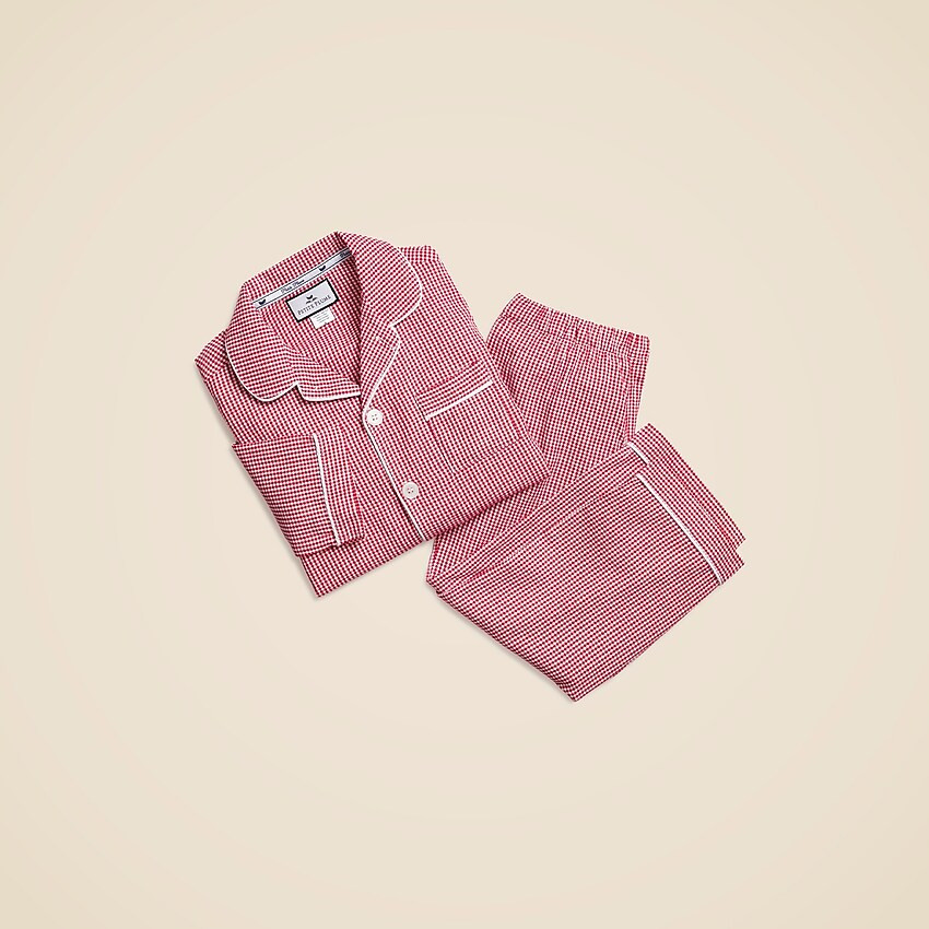 Petite Plume™ kids' pajama set in french ticking | J. Crew US