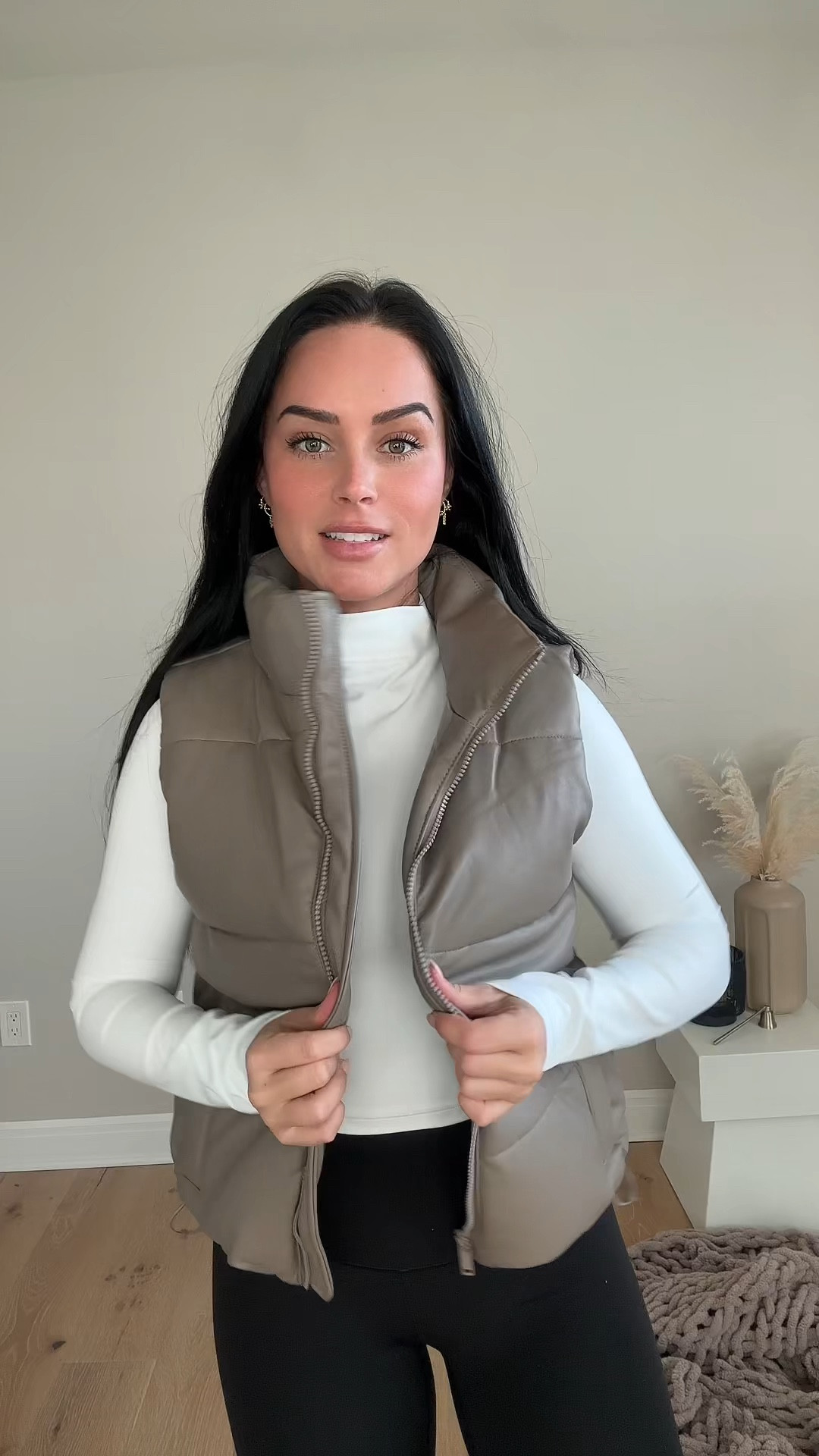 Wearing a size small long sleeve and vest 
Size ; leggings 

#LTKstyletip #LTKfindsunder100 #LTKVideo