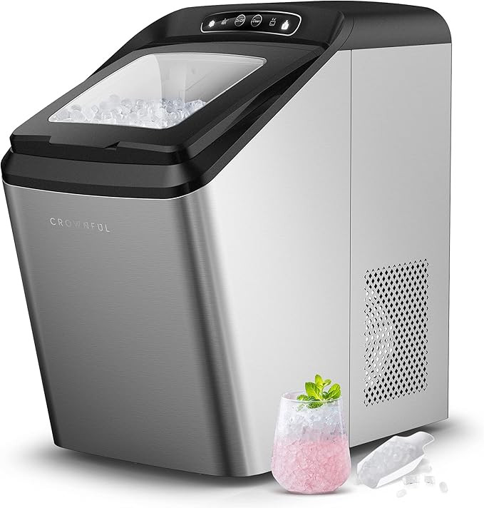 Amazon.com: CROWNFUL Nugget Ice Maker Portable Countertop Machine, Auto Water Refill, Makes 26lbs... | Amazon (US)