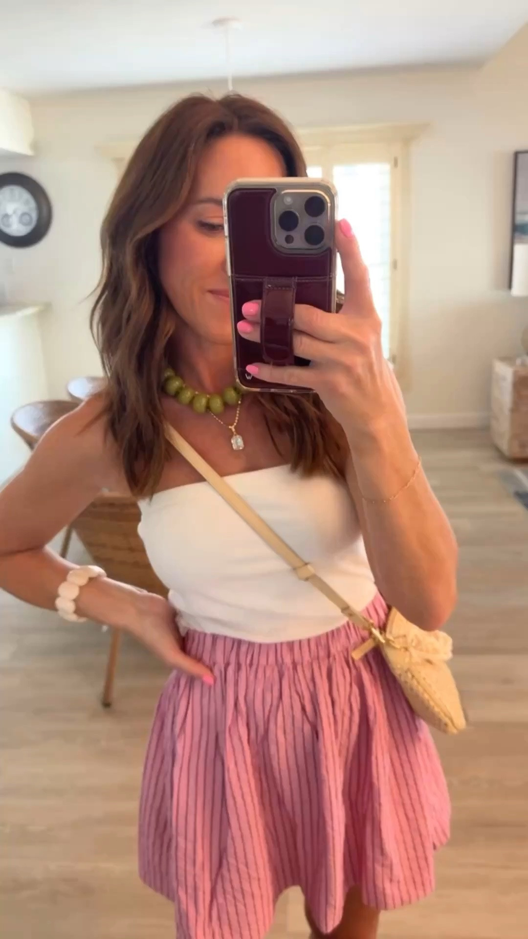 This tube top and skirt combo!! Perfect warm weather look. 
S top
XS skirt