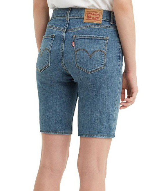 Levi's Women's Denim Shorts Hawaii - Medium Indigo Hawaii Sun Denim Bermuda Shorts - Women | Zulily