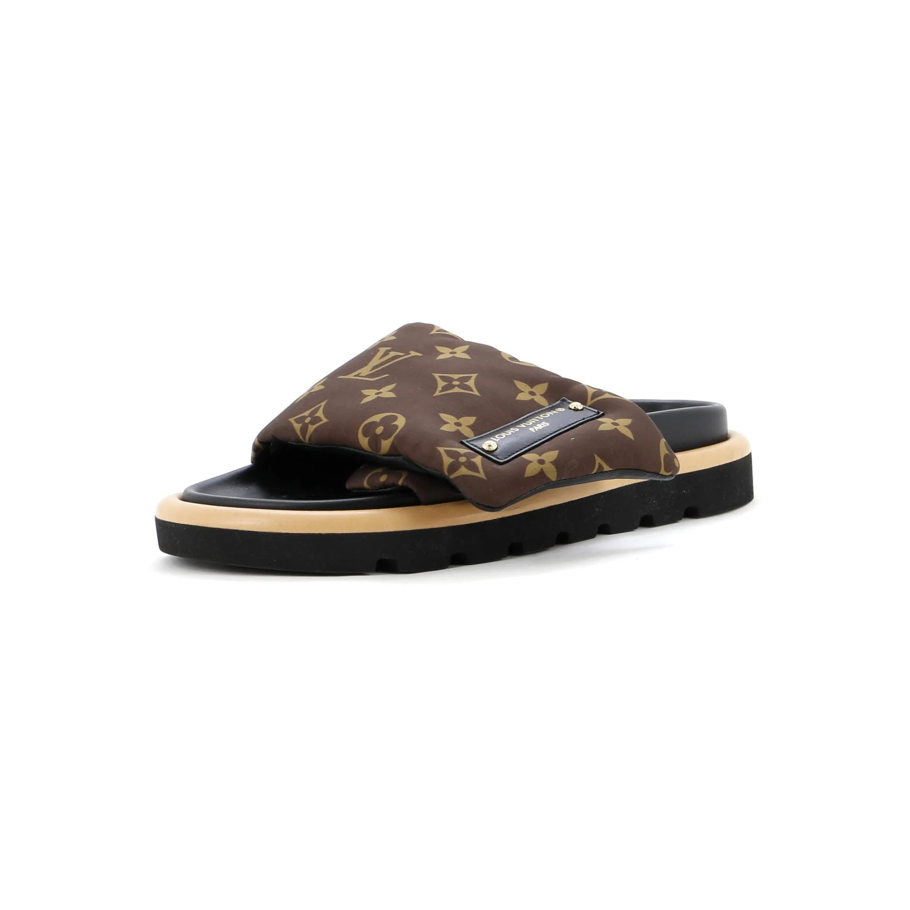 Women's Pool Pillow Comfort Mule Sandals Monogram Nylon | Shop Simon