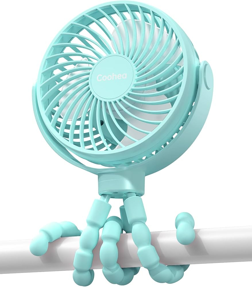 Stroller Fan Battery Operated Fan USB Rechargeable Portable Fan Small Baby Fan with Flexible Trip... | Amazon (US)
