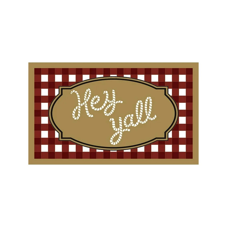 MH GINGHAM YALL 18X30 DOORMAT | Walmart (US)