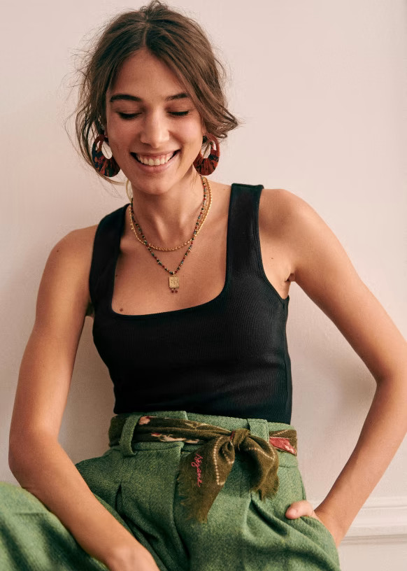 Juan T-Shirt - Black - Organic Cotton - Sézane | Sezane Paris