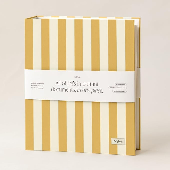 Document Organizer Binder – Premium Linen Folder System with Full & Half-Page Envelopes for Imp... | Amazon (US)