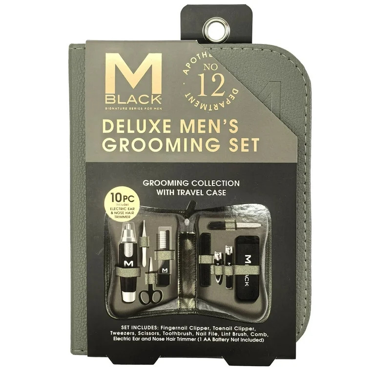 M Black Mens Grooming Kit, Green, 10 Piece | Walmart (US)