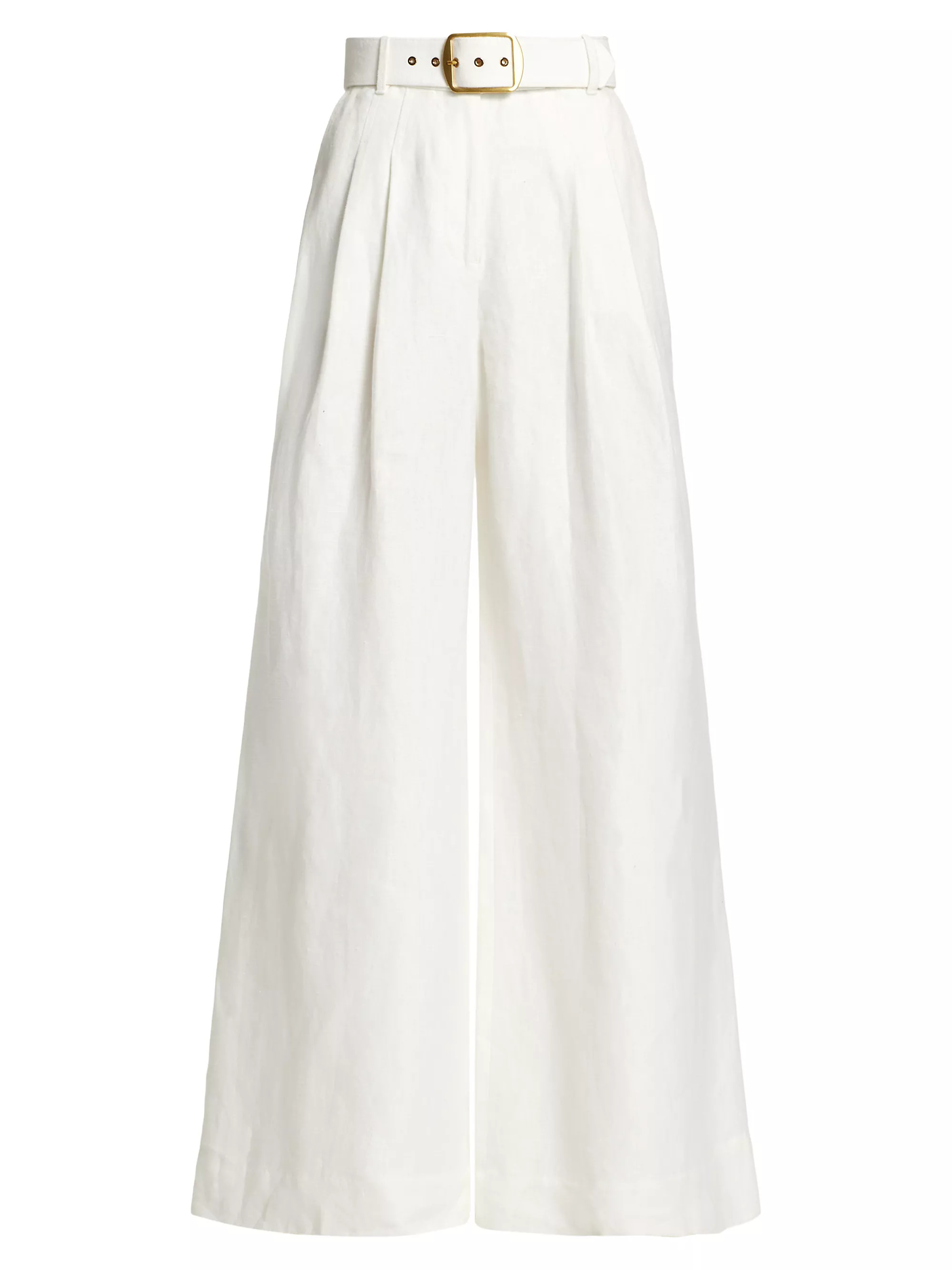Linen Belted Wide-Leg Pants | Saks Fifth Avenue