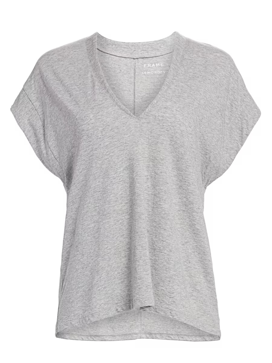 Le Mid Rise V-Neck Tee | Saks Fifth Avenue