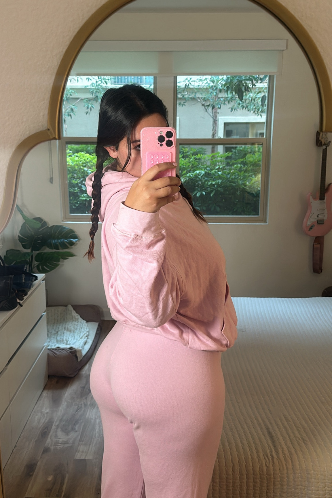 lightweight sweatsuit!!! perfect for end of summer warm climates when you want to be cozy not sweaty 😎 and this COLOR! 💓💞💗💕 you can size down i got a L in both 

#LTKPlusSize #LTKMidsize #LTKFindsUnder50