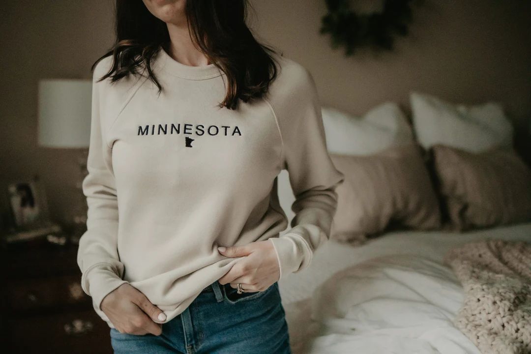 Minnesota Crewneck Sweatshirt | Gift for Minnesotan | Made in Minn | Made in Minnesota | MN Apparel  | Etsy (US)