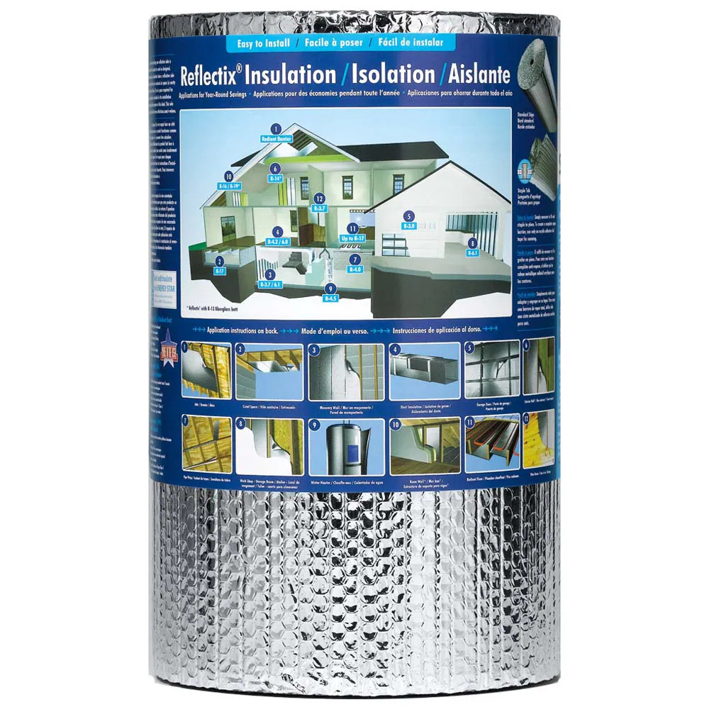 Reflectix R-21 Attic Wall Unfaced Reflective Roll Insulation 33.3-sq ft (16-in W x 25-ft L) Individual Pack | ST16025 | Lowe's