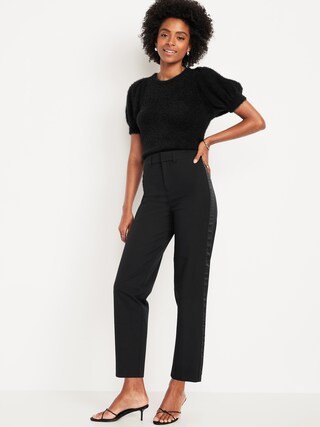 High-Waisted Pixie Loose Straight Pants | Old Navy (US)
