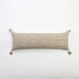 Kiva Brown Cotton Extra Long Bolster Pillow | Bed Bath & Beyond
