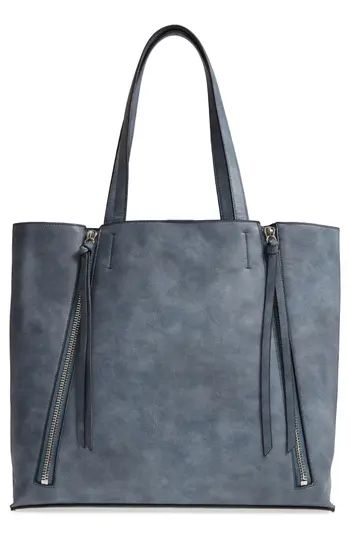 Chelsea28 Leigh Faux Leather Tote & Zip Pouch - Blue | Nordstrom