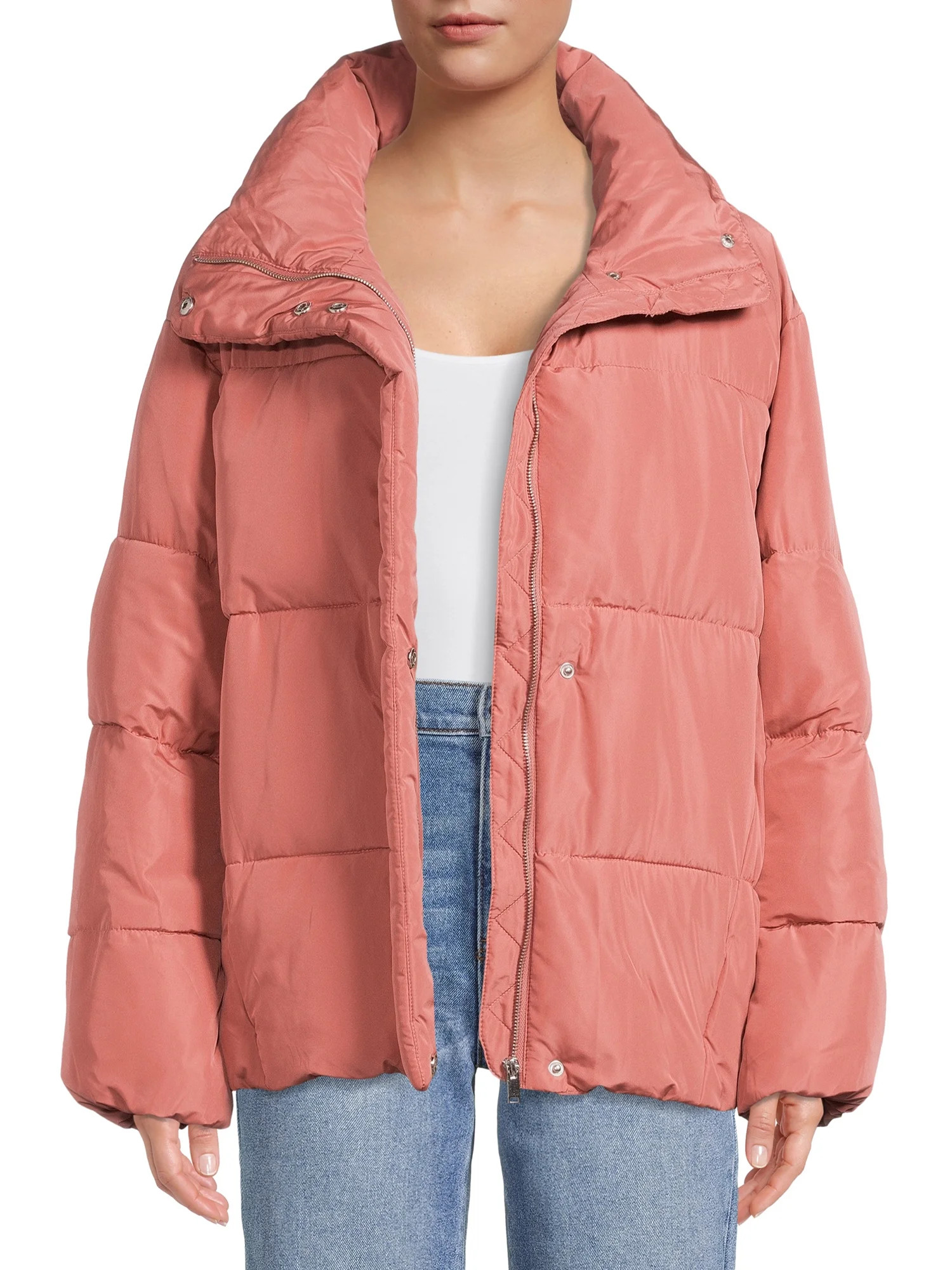 Mark Alan Women's Oversized Cropped Puffer Coat - Walmart.com | Walmart (US)