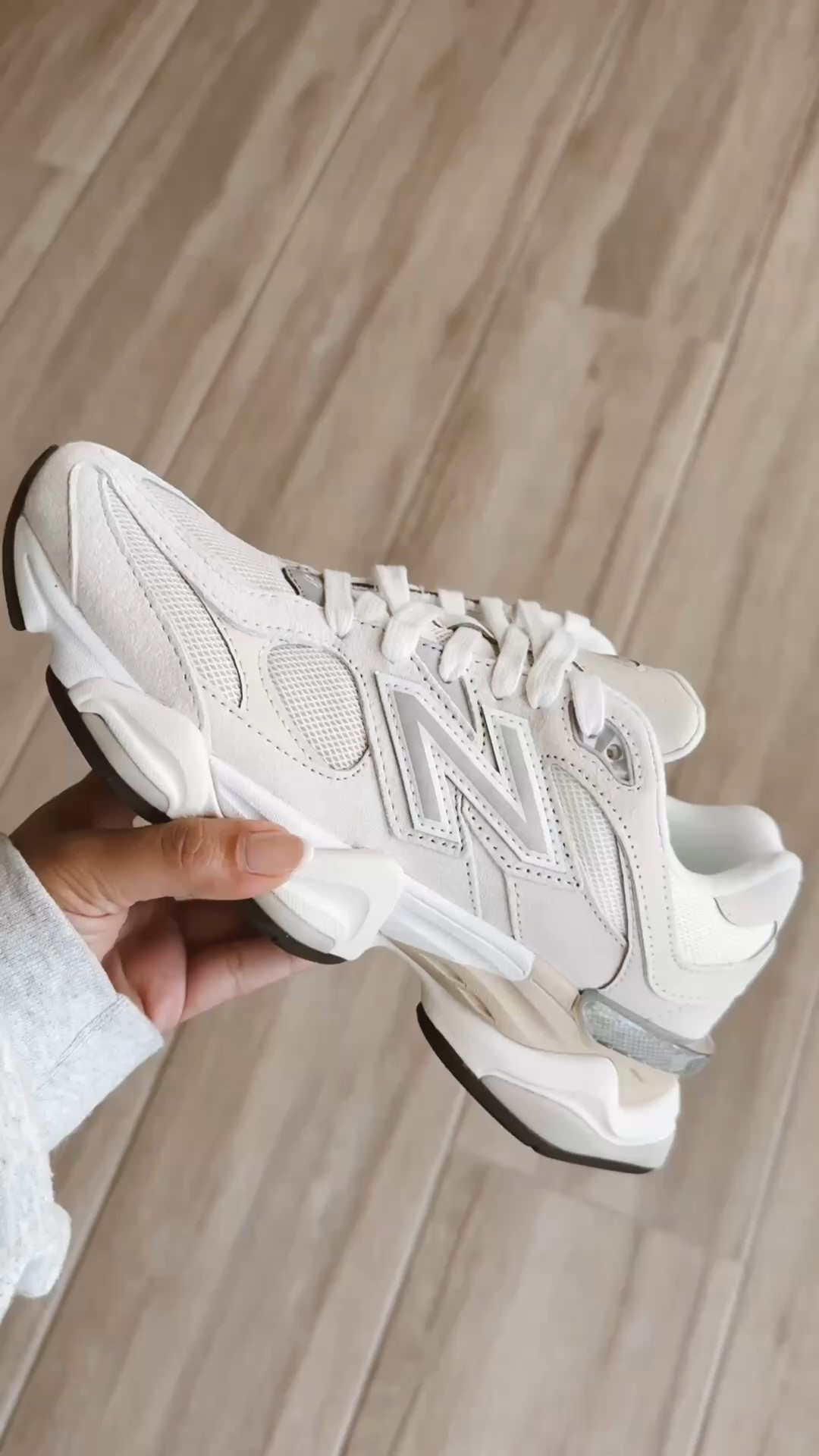 New New Balance 9060 of my dreams 
☁️🤍👟  selling fast and not a ton of sizes left! run true to size 

#newbalance #sneakers #athleisure #trending #sneaker #workout #walkingshoes #shoes 

#LTKWatchNow #LTKStyleTip #LTKSaleAlert