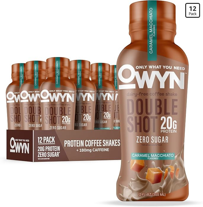 OWYN Only What You Need Double Shot Caramel Macchiato Flavored Protein Shake, 20g Protein, 0g Sug... | Amazon (US)