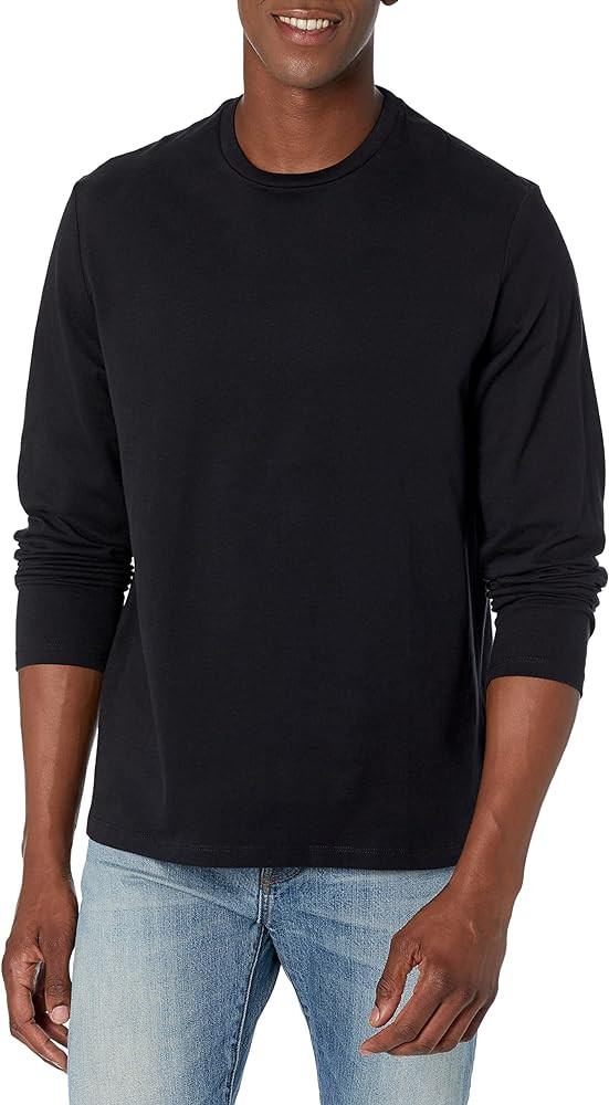 Amazon Essentials Men's Regular-Fit Crewneck T-Shirts, Long-Sleeve | Amazon (US)