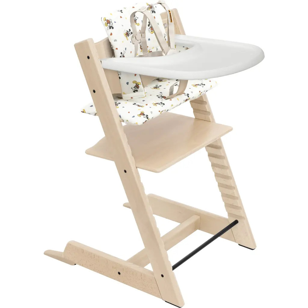 Stokke Tripp Trapp® Highchair, Baby Set, Cushion & Tray Set in Natural W/Celebration Mickey at N... | Nordstrom