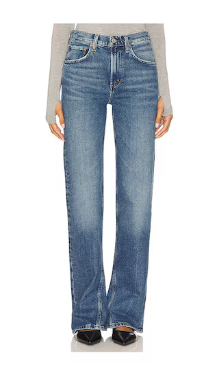 Mid Rise Kick Boot Jeans in Curve | Revolve Clothing (Global)