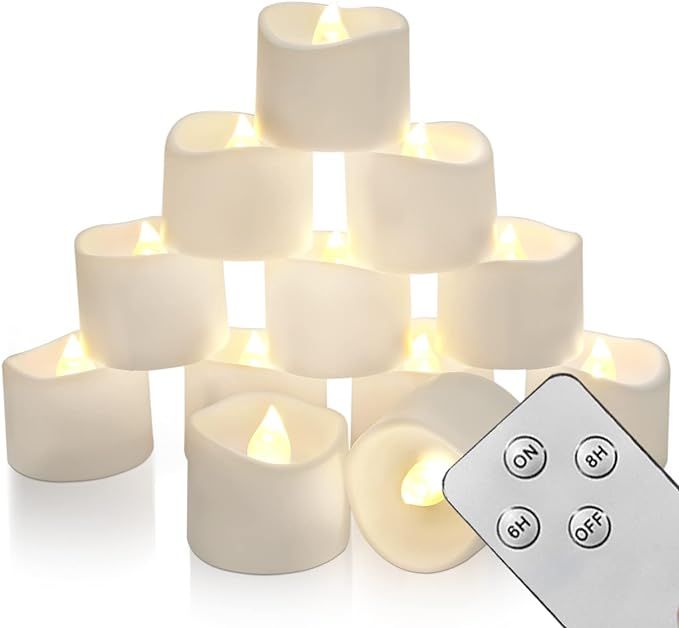 Homemory Remote Control Tea Lights with Timer, Flameless Candles with Remote, Tea Lights Battery ... | Amazon (US)
