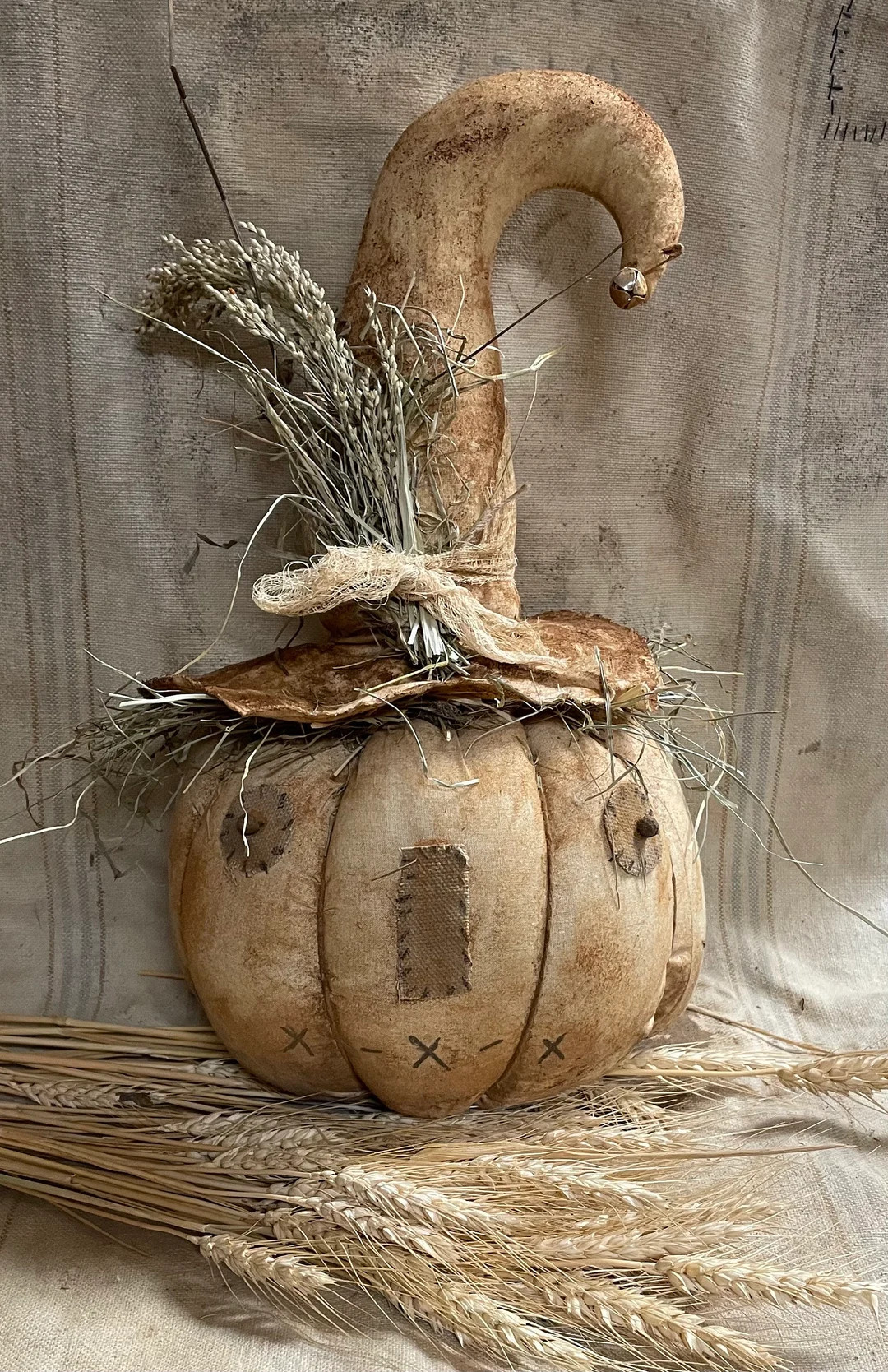 Primitive Fall Halloween Pumpkin Scarecrow Sitter - Etsy | Etsy (US)