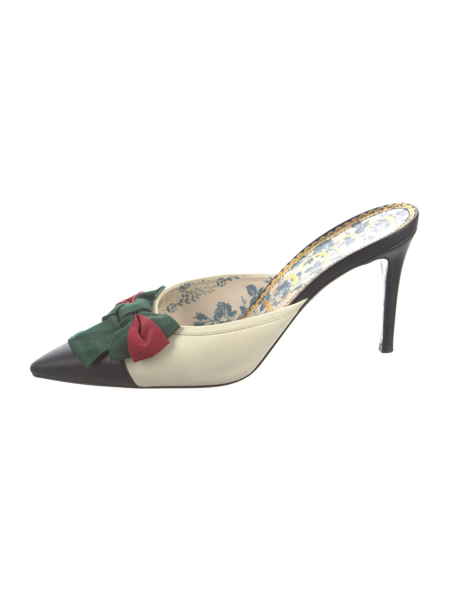 Web Accent Leather Mules | The RealReal