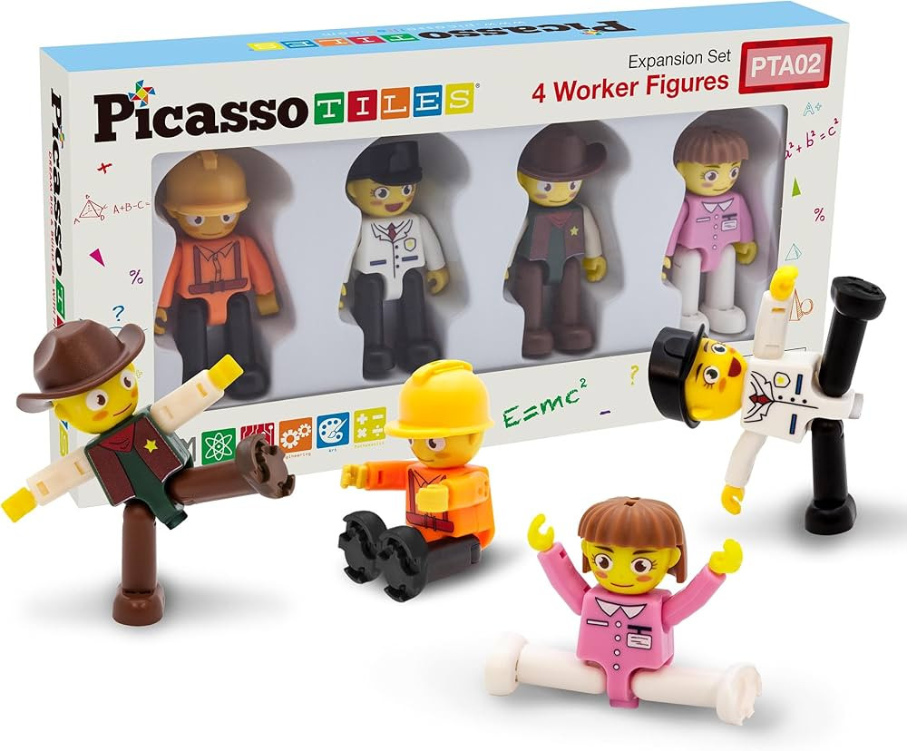 PicassoTiles Profession Character Action Figures Toddler Toy Set Pretend Play Magnet Expansion Pa... | Amazon (US)