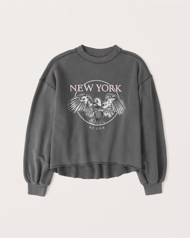 Terry Cutoff Crew Sweatshirt | Abercrombie & Fitch (US)