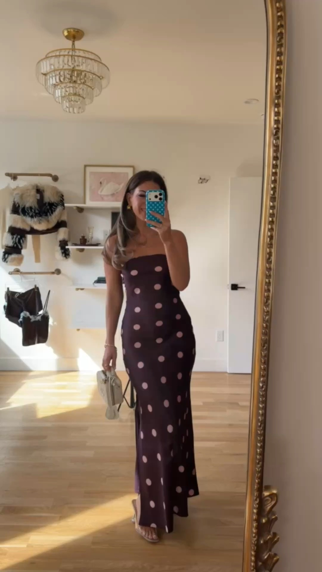 brown strapless maxi with pink polka dots vici fall and winter wedding guest and special occasion dress ✨

codes -
vici: emerson30

In 5’4” and wearing my usual smalls

fall event, fall wedding guest dresses, cocktail dresses, semi-formal dresses, black tie wedding guest dresses, destination wedding guest dresses, garden party dresses, wedding guest outfit ideas

#LTKootd #LTKSeasonal #LTKWedding