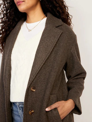 Soft-Brushed Long Overcoat for Women | Old Navy (US)