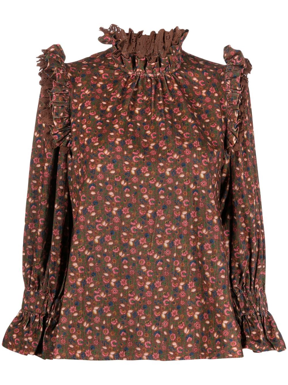 ruffle trim blouse | Farfetch (UK)