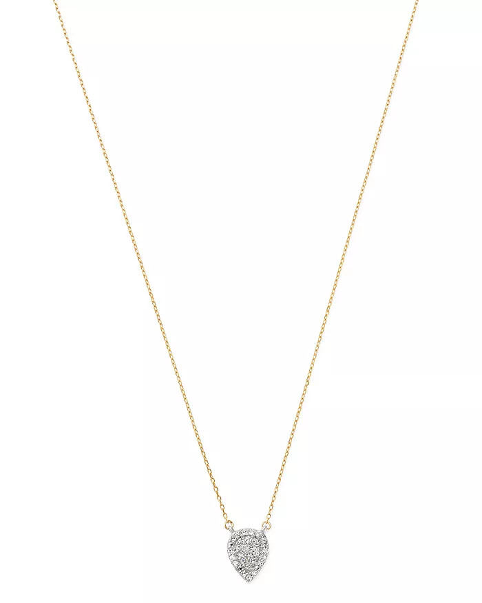 Solid Pavé Teardrop Necklace, 17" | Bloomingdale's (US)